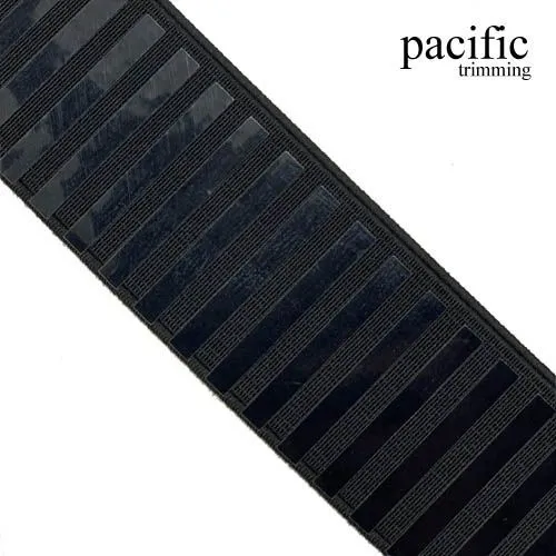 1 Inch, 1 5/8 Inch Metallic Striped Patterned Elastic