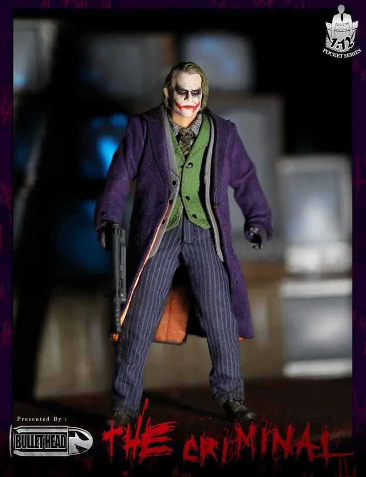 Mint in Box The Dark Knight Joker Action Figure - 1/12 Scale Collectible