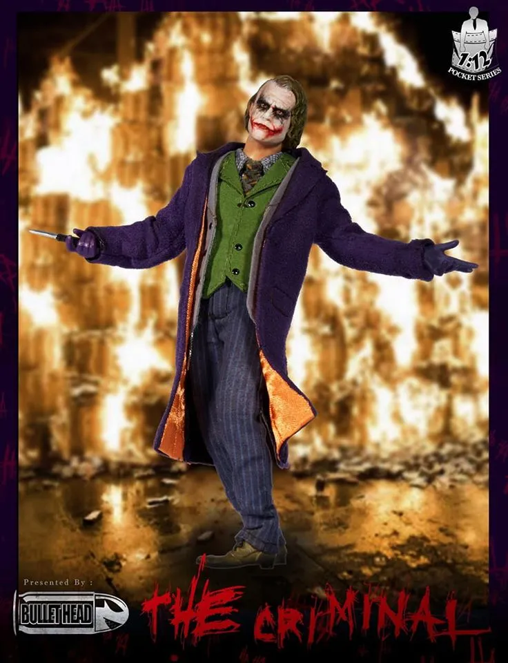 Mint in Box The Dark Knight Joker Action Figure - 1/12 Scale Collectible