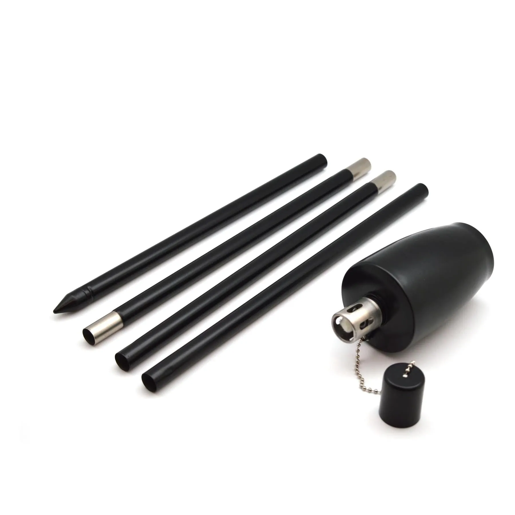 1.46m Metal Barrel Garden Fire Torches - Pack of 2  - By Harbour Housewares