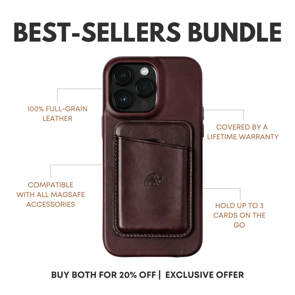 20% Off Minimalist iPhone Case & Wallet - Bourbon