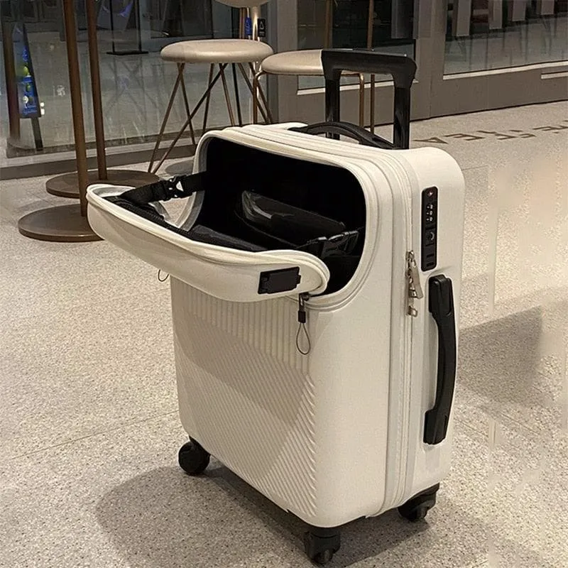 24-Inch Suitcase Front Opening Design with Lock - Lightweight & Spacious