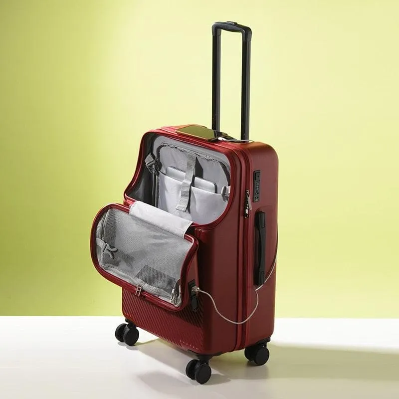 24-Inch Suitcase Front Opening Design with Lock - Lightweight & Spacious