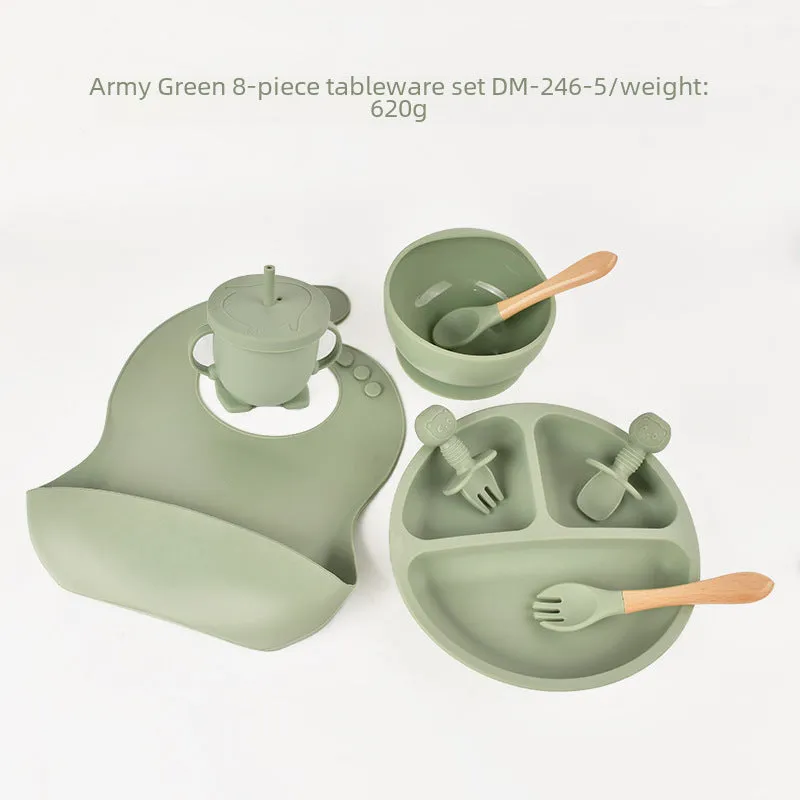 8-Piece Silicone Baby Feeding Set