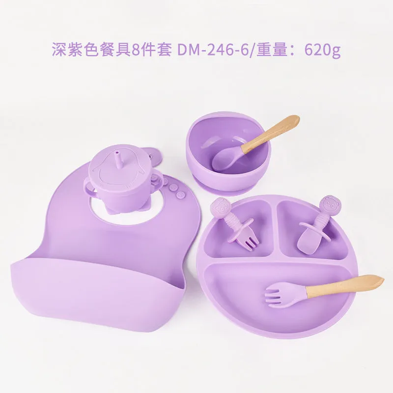 8-Piece Silicone Baby Feeding Set