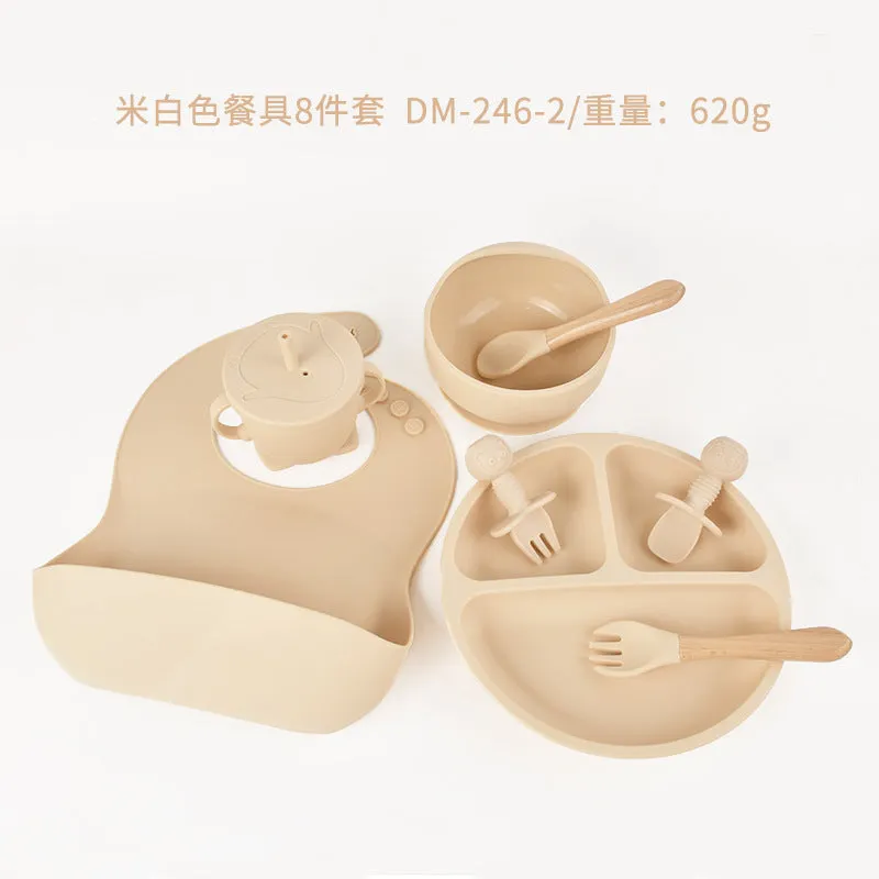 8-Piece Silicone Baby Feeding Set