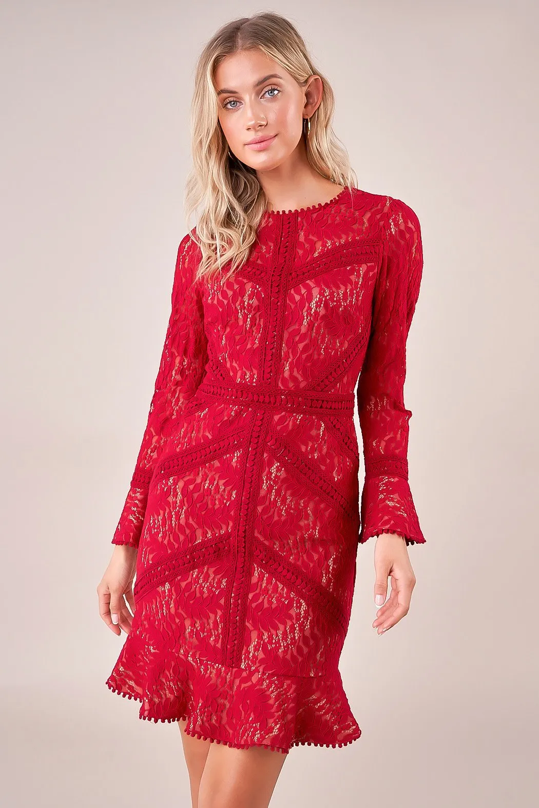 Adrena Open Back Lace Dress