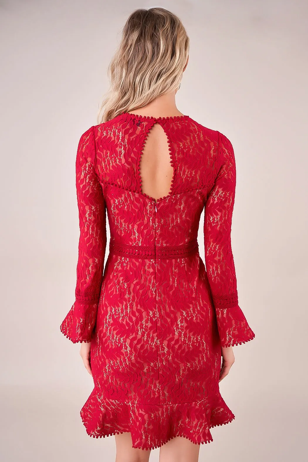 Adrena Open Back Lace Dress