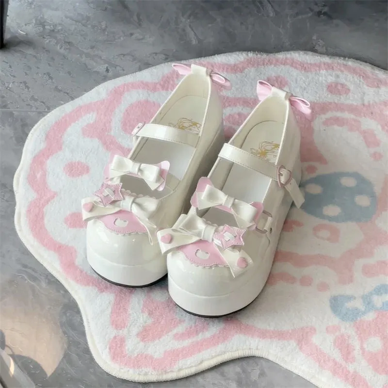 Authentic and original Japanese style round toe sweet women's shoes