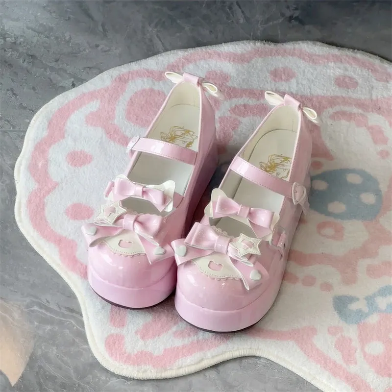 Authentic and original Japanese style round toe sweet women's shoes