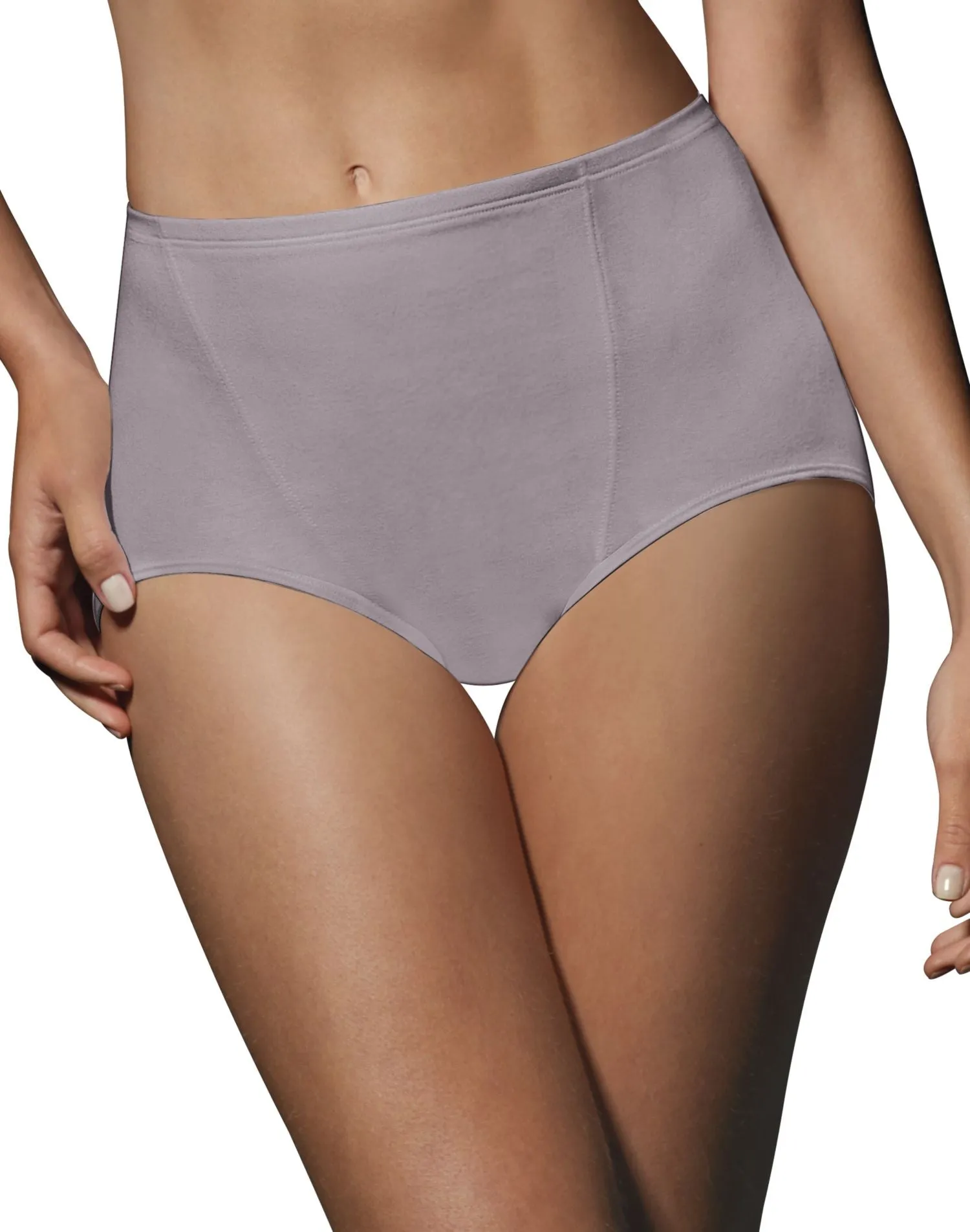 Bali Women`s One Smooth U Tummy Toning Cotton Brief 2-Pack