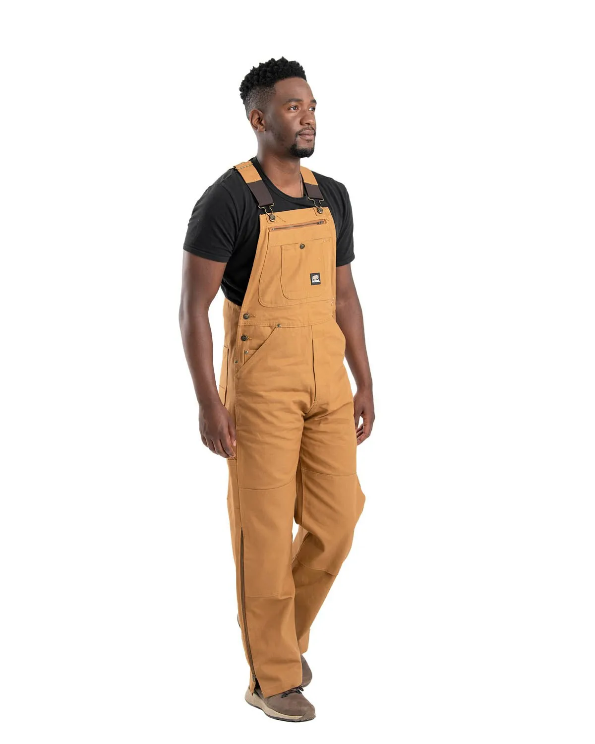 Berne Mens Brown 100% Cotton Unlined Duck Bib Overall