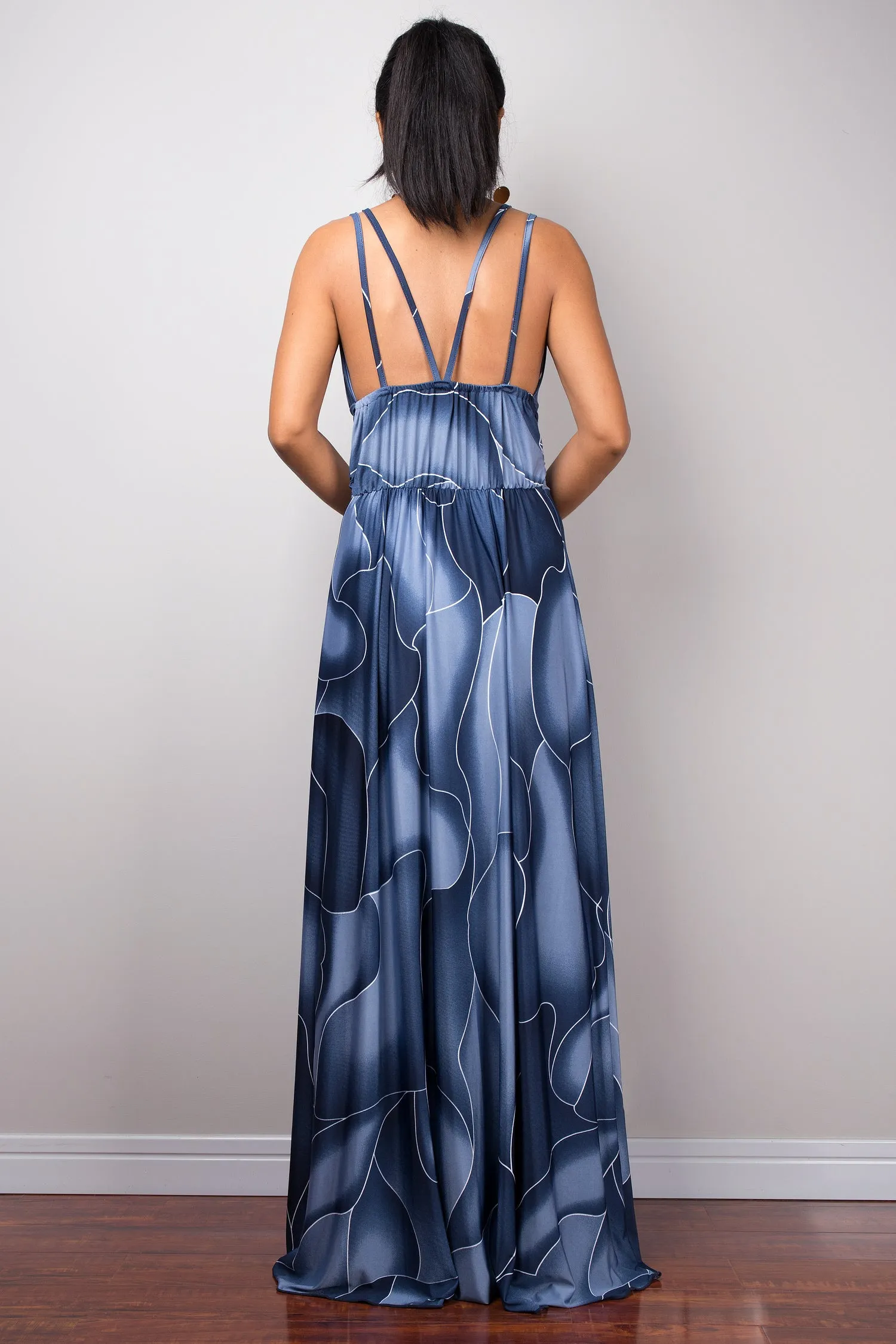 Blue Maxi Strap Dress