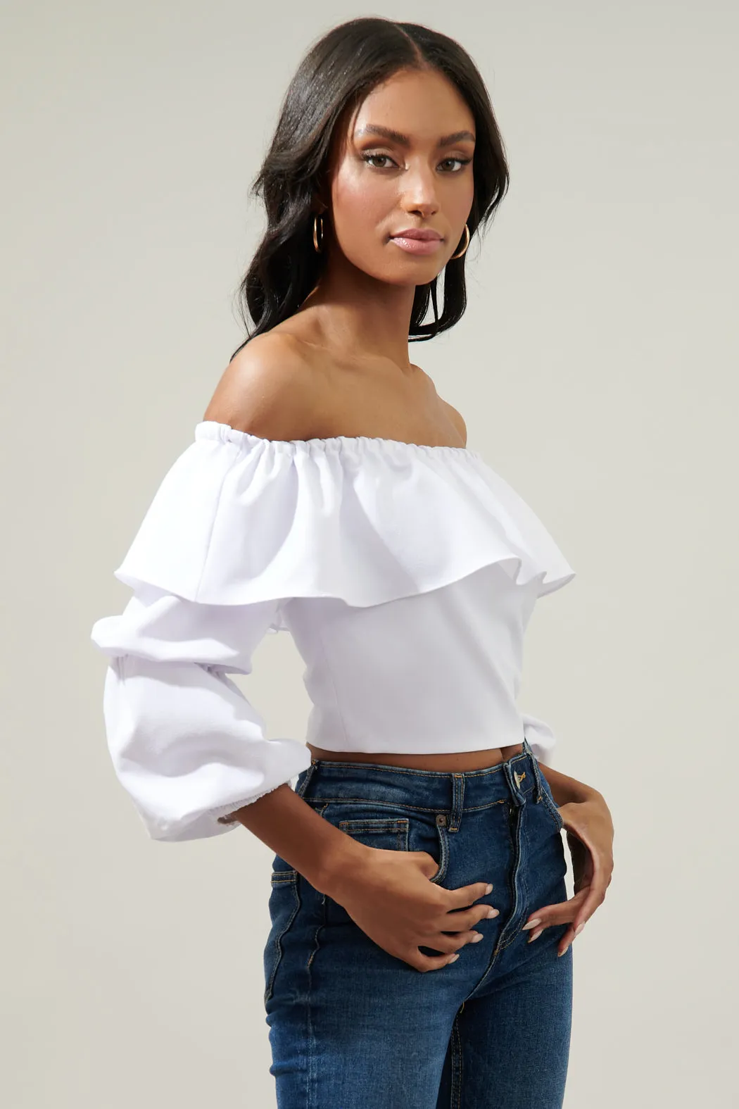 Briar Off the Shoulder Cropped Top