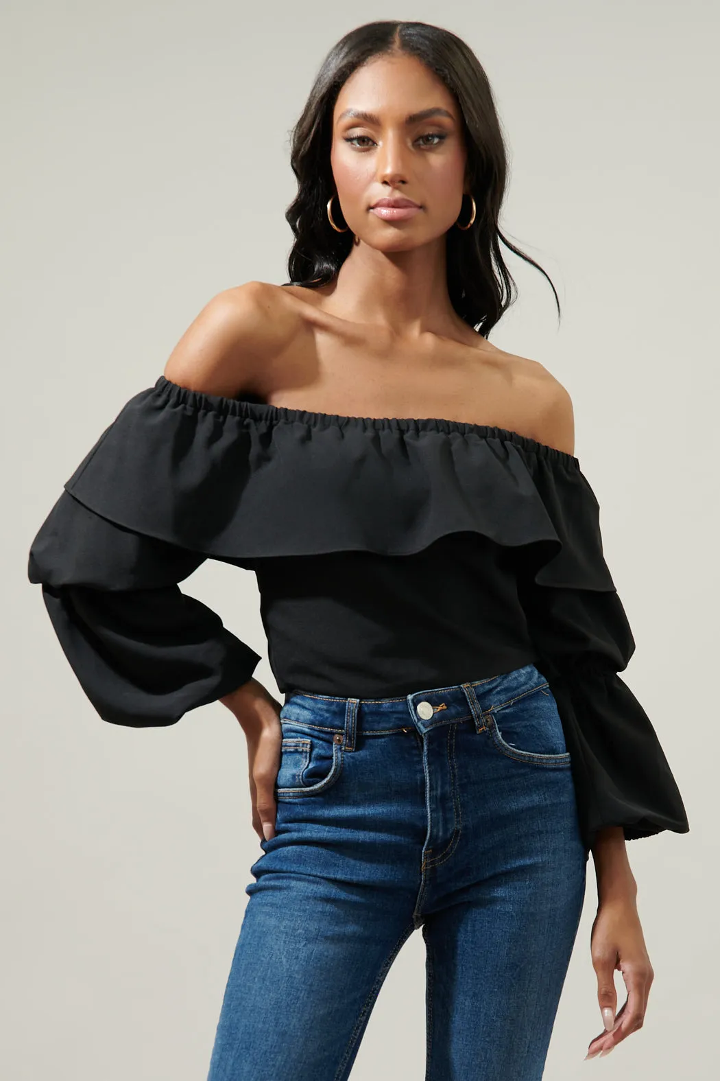 Briar Off the Shoulder Cropped Top