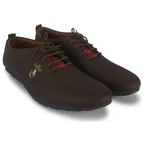 Brown Partywear Synthetic Leather Casual Shoes for Men