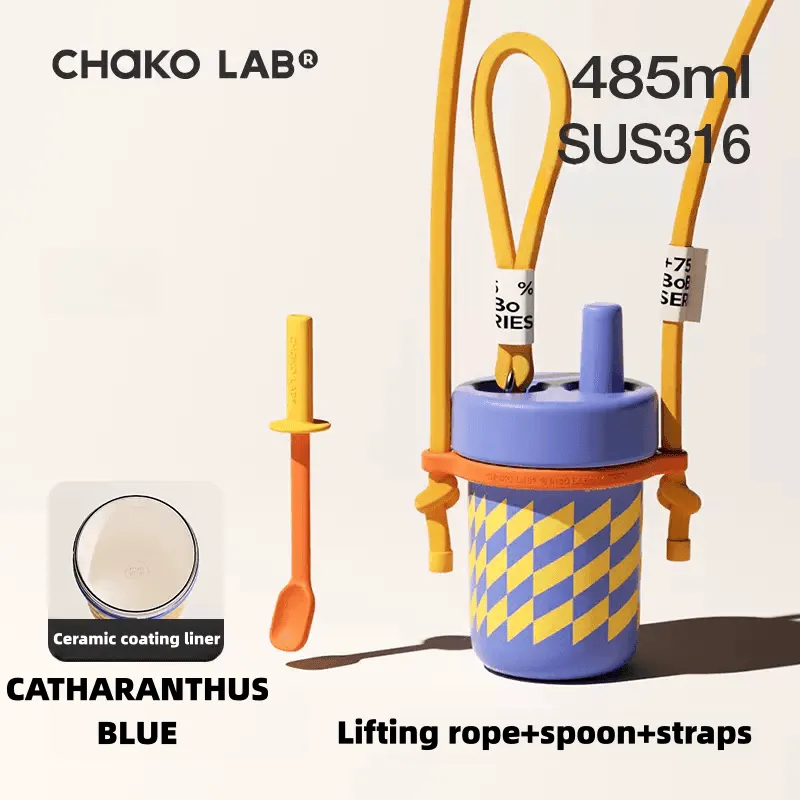 CHAKOLAB Ceramic Insulated BOBO Straw Cup 450ml