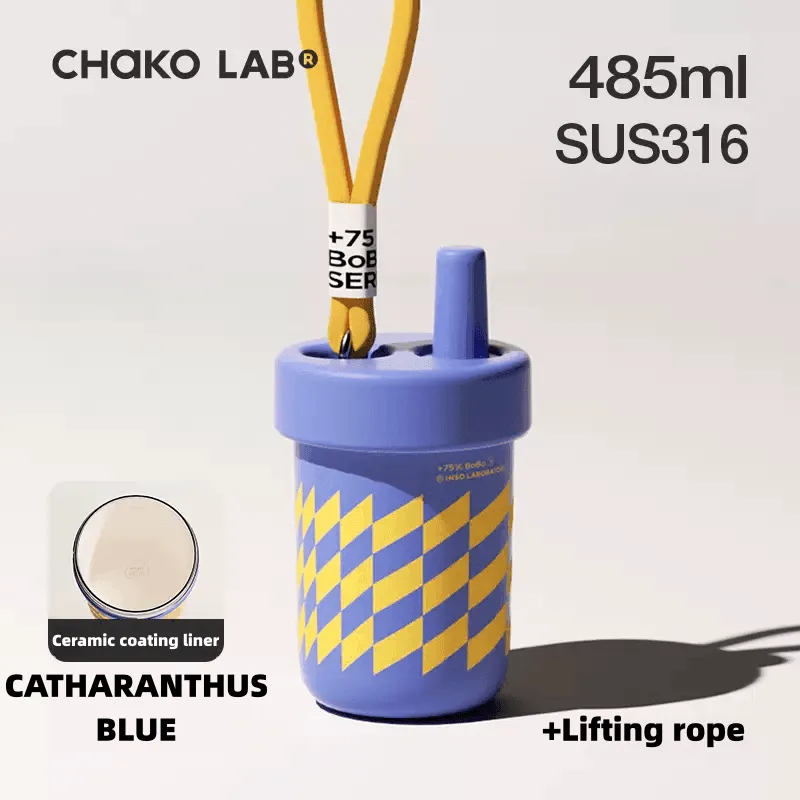 CHAKOLAB Ceramic Insulated BOBO Straw Cup 450ml