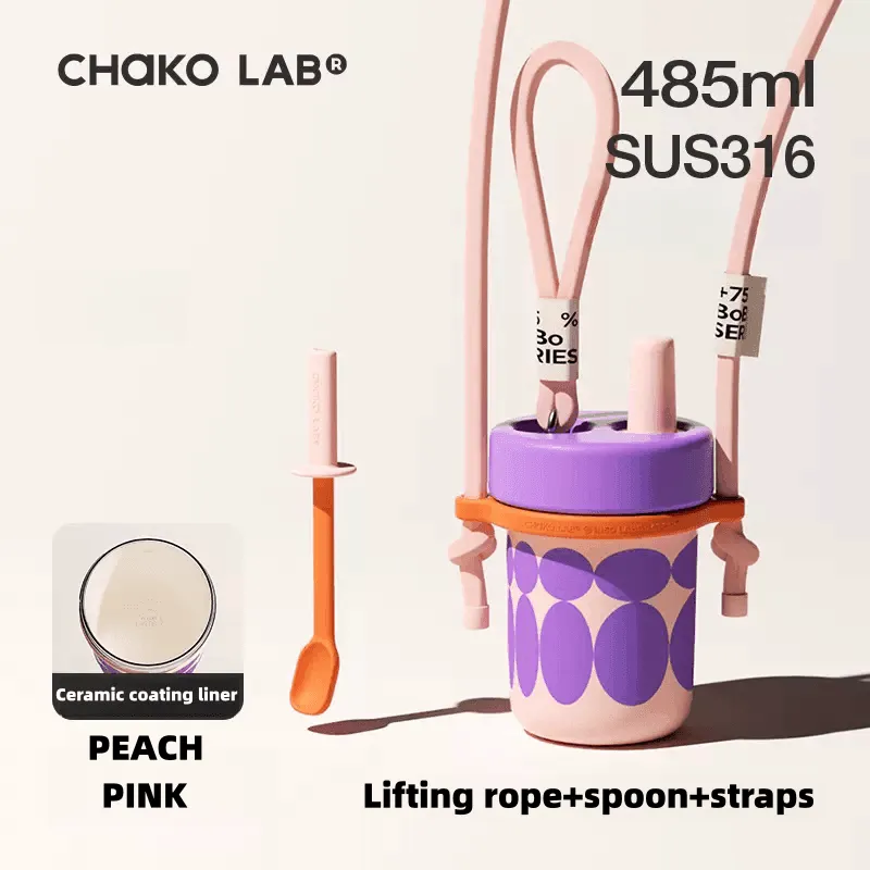 CHAKOLAB Ceramic Insulated BOBO Straw Cup 450ml