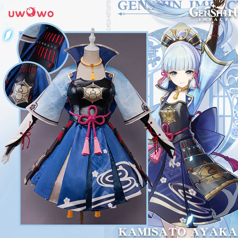 【Clearance】[Last Batch]Uwowo Game Genshin Impact Kamisato Ayaka Frostflake Heron Cosplay Costume