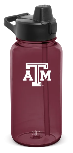 Collegiate Plastic Summit Water Bottle with Simple Flip Straw Lid