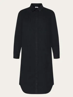 Corduroy shirt dress - Black Jet