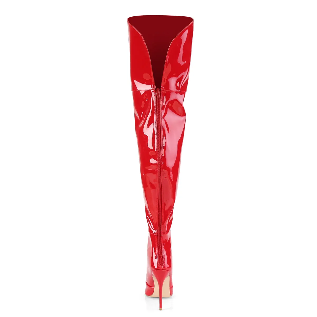 COURTLY-3012 Pleaser Clearance Shoes Red Patent Thigh High Sexy Boot