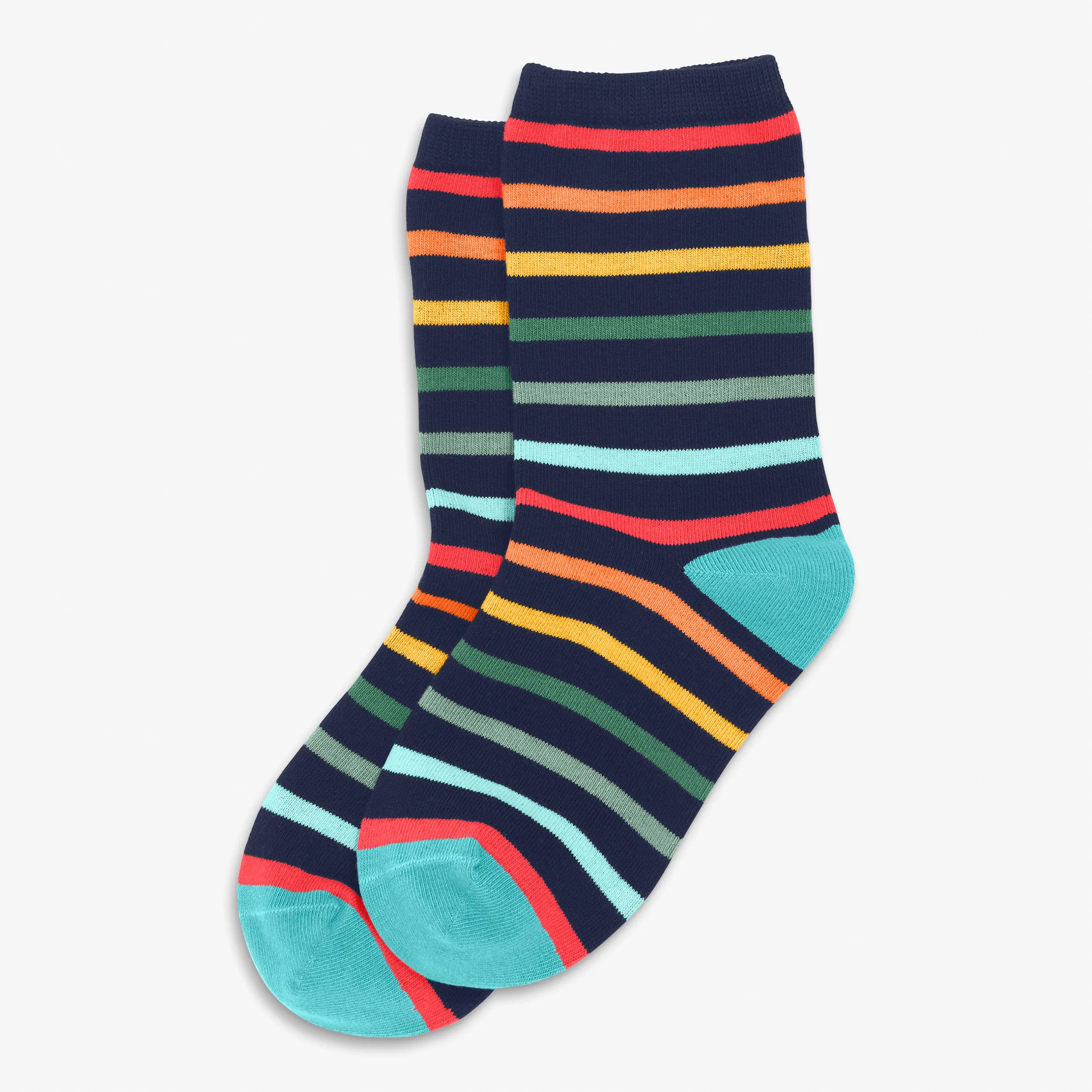 Crew sock in rainbow stripe