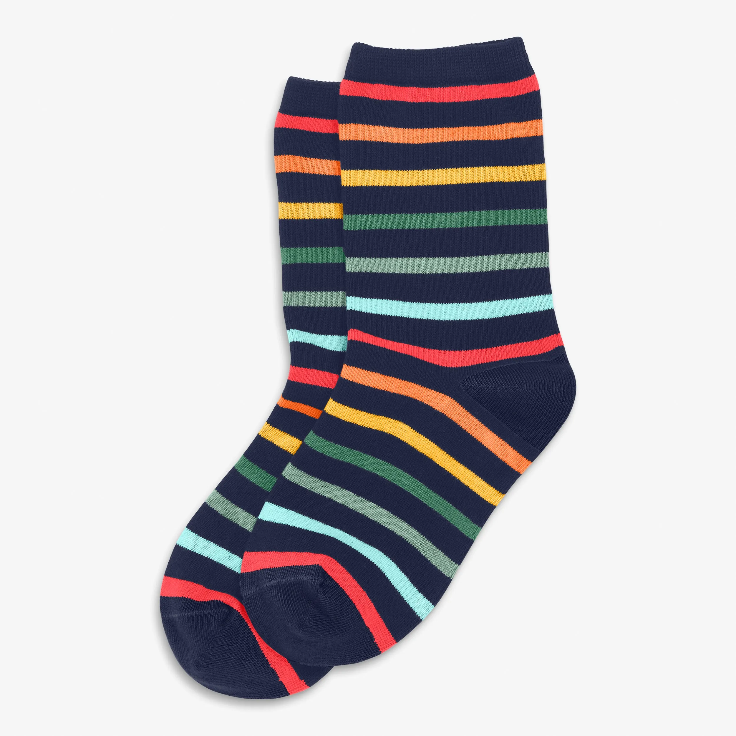 Crew sock in rainbow stripe