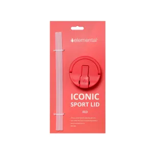 Elemental Iconic Sport Lid & Straw Pack - Red