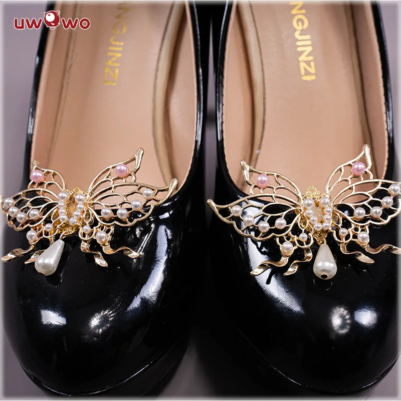 Exclusive Uwowo Genshin Impact Fanart Lisa Maid Ver Cosplay Costume Shoes ( Shoes Decoration in Costume Set)