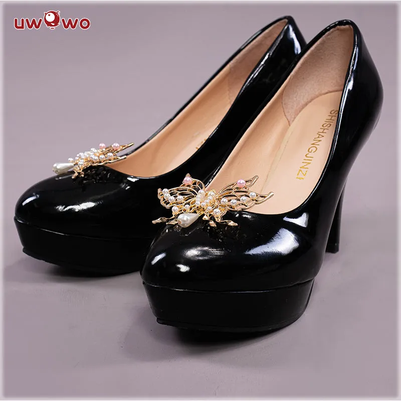 Exclusive Uwowo Genshin Impact Fanart Lisa Maid Ver Cosplay Costume Shoes ( Shoes Decoration in Costume Set)