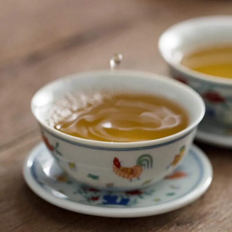 Exquisite Handcrafted Chenghua Doucai Chicken Cups – A Symbol of Harmony and Prosperity