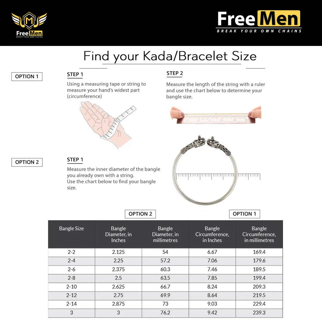 Freemen CNC Punjabi Kada For Men - FM064