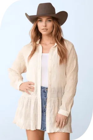 Gauze Button Up Blouse