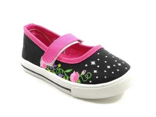 Girls Ositos 413K Floral Mary Jane Flat Shoes