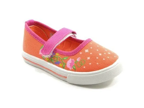 Girls Ositos 413K Floral Mary Jane Flat Shoes