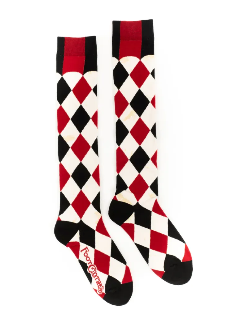 Goth Collection Haunting Harlequin Knee High Socks