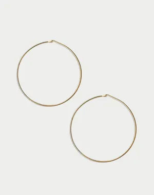 Hoop Ear Wire, 39.5mm, (2pcs)