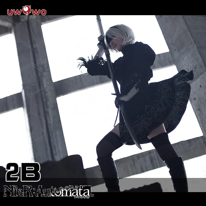 【In Stock】Uwowo Game Nier: Automata YoRHa No.2 Type B 2B Cosplay Costume