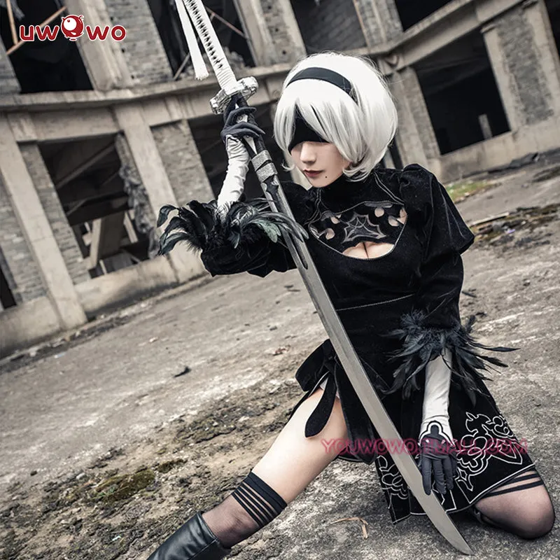 【In Stock】Uwowo Game Nier: Automata YoRHa No.2 Type B 2B Cosplay Costume