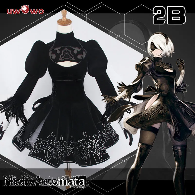 【In Stock】Uwowo Game Nier: Automata YoRHa No.2 Type B 2B Cosplay Costume