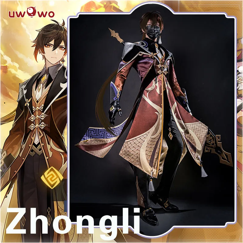 [Last Batch]【Special Discount】Uwowo Game Genshin Impact Geo Archon Morax Zhongli Cosplay Costume