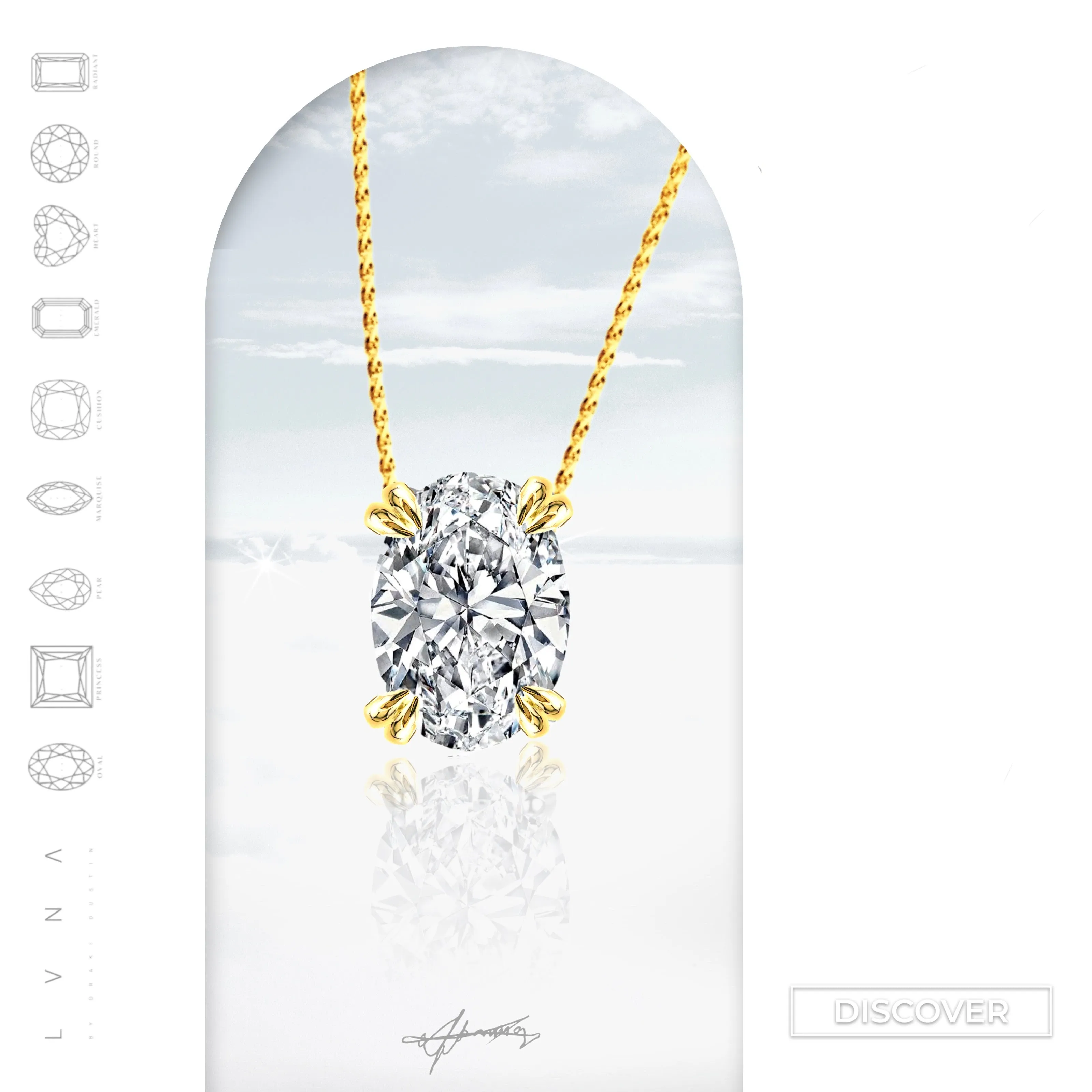 #LoveLVNA | Oval Solitaire Diamond Necklace