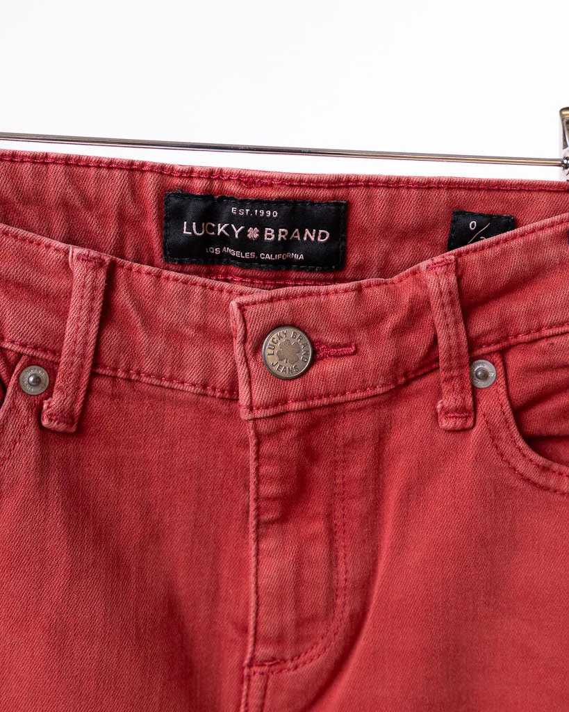 Lucky Brand Womens Red Skinny Jeans