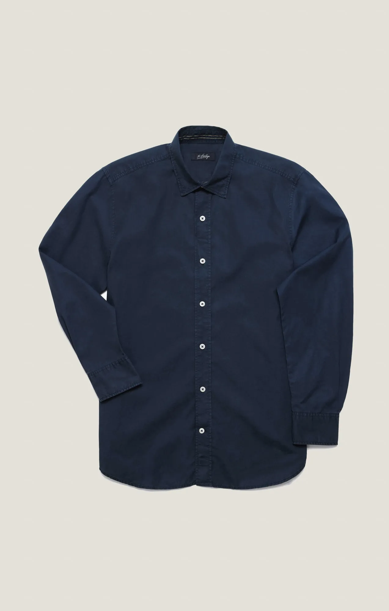 Luxe Twill Shirt In Dress Blues