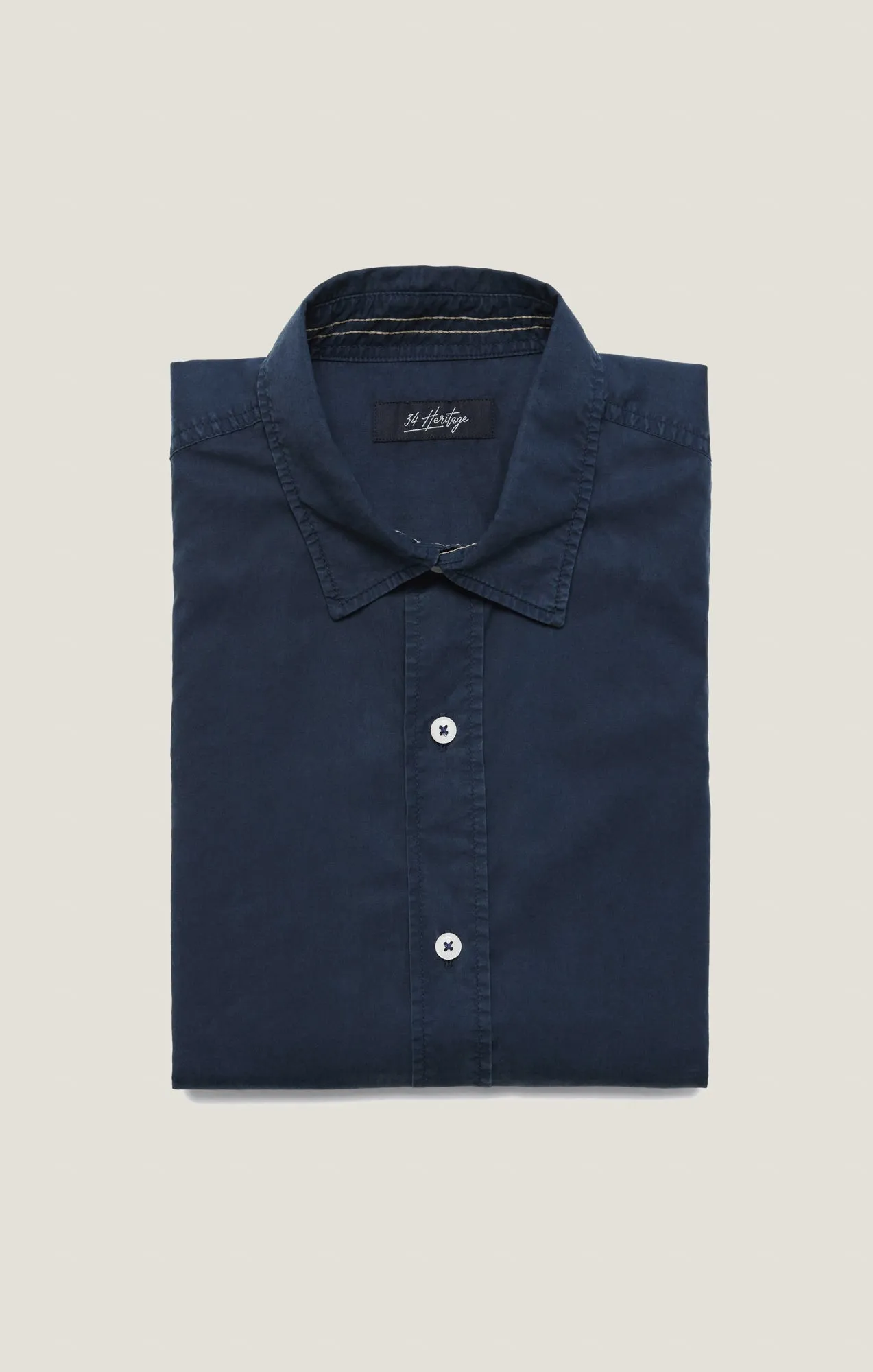 Luxe Twill Shirt In Dress Blues