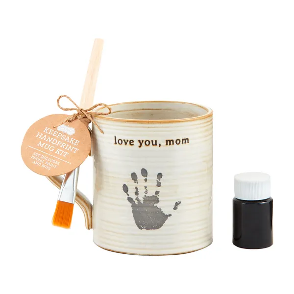 Mudpie Grandma or Mom Handprint Mug 3-piece Set