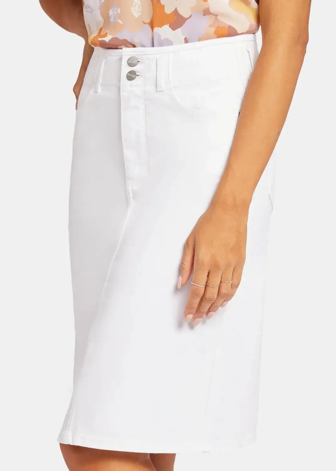 NYDJ - High Waist Skirt - Optic White