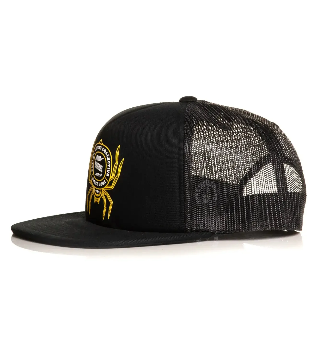 Ocho Snapback Trucker Hat: Black